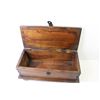 Image 3 : Vintage Wooden Box w/Latch & Carved Lid