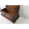 Image 4 : Vintage Wooden Box w/Latch & Carved Lid