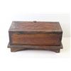 Image 6 : Vintage Wooden Box w/Latch & Carved Lid