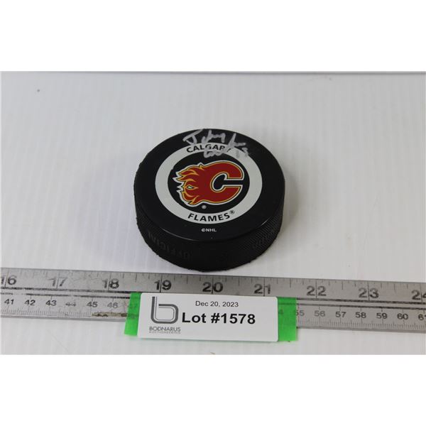 Calgary Flames Signed Hockey Puck