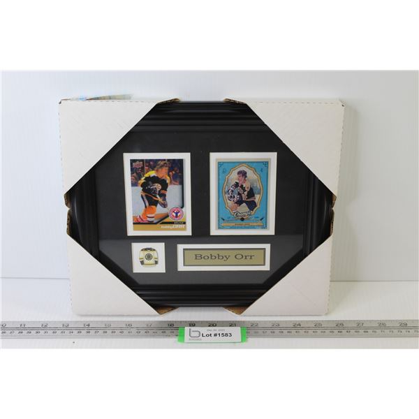 Bobby Orr Collector Frame-  Cards & Button Pin (NIB)