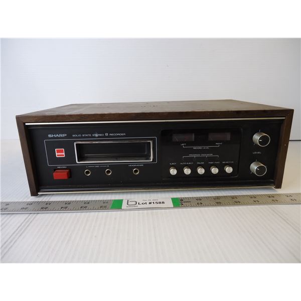 Classic Sharp 8-Track Player-powers on