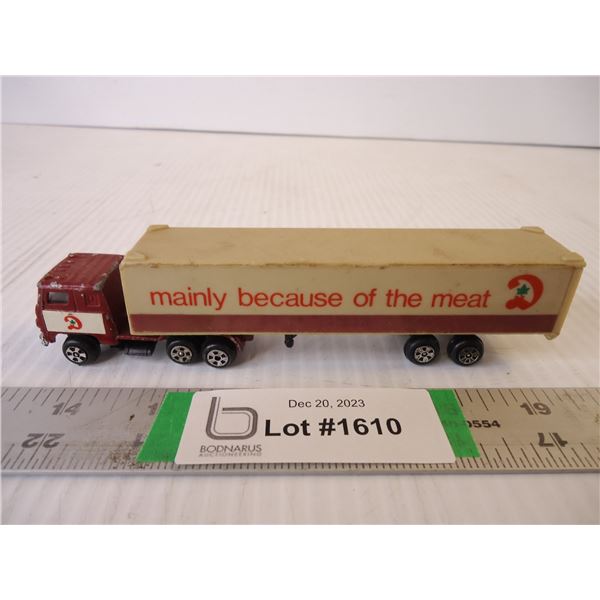 Vintage Dominion Grocery Store Semi Truck and Trailer- 6" Long
