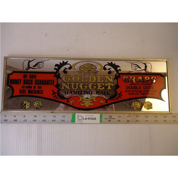 Classic Golden Nugget Bar Sign-18" long and 6"wide