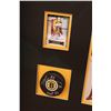Image 2 : * Framed Boston Bruins Gerry Cheevers and Ed Johnston Signed Picture, Signed Trading Cards, and Sign
