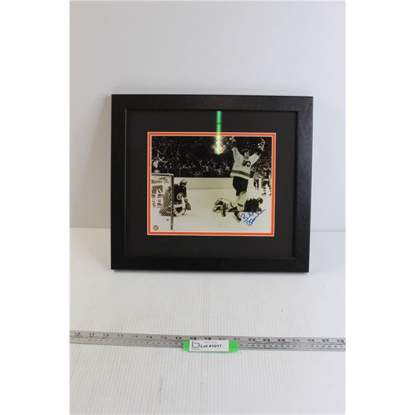 Framed Signed Bobby Clarke Picture - 16 1/4  x 14 1/2 