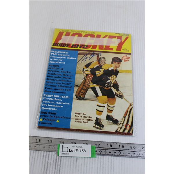 Signed Hockey Guide 1972 Issue with Certificate of Authenticity