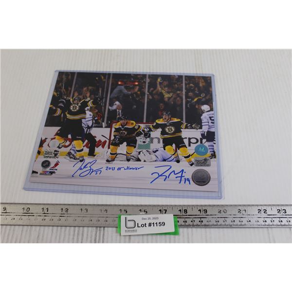 Signed Boston Bruins Picture with Certificate of Authenticity - 10  x 8 