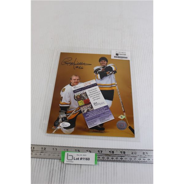 Signed Boston Bruins Picture with Certificate of Authenticity - 10  x 8 