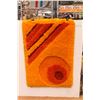 Image 1 : Vintage Geometric Orange Wall Hanging- 29" x 40"