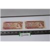 Image 1 : (2) Canadian 1974 Two Dollar Bill (2-Digit & 3-Digit) Signed by Lawson & Bouey