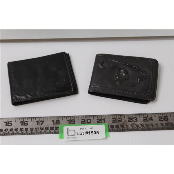 (2) Vintage Leather Wallets (1-Made in Canada, 1-Davy Crockett)