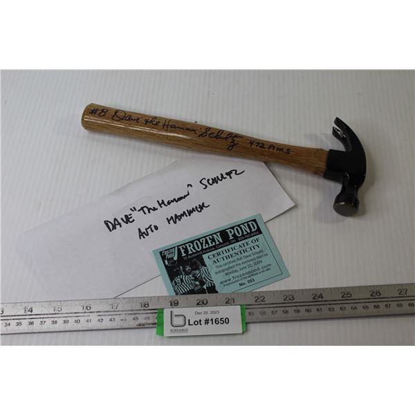 Dave The Hammer Schultz - Hammer w/ Certificate of Authenticity