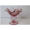 Image 2 : Pink Glass Heart Stemmed Dish