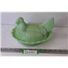 Image 1 : Vintage Jadeite Hen in Basket