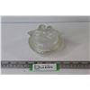 Image 1 : Small Glass Dish w/Birds on Top of Lid