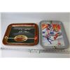 Image 1 : (2) Coca-Cola Metal Trays - 1982 Centennial Brandon Manitoba - 1988 Olympic Winter Games