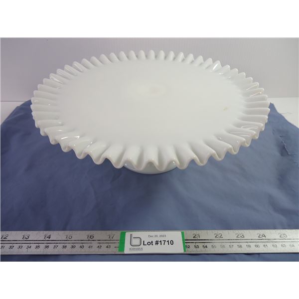 Vintage Fenton Hobnail Milk Glass Cake Stand