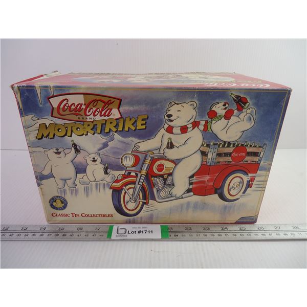 Franklin Mint- Coca Cola Tin Motortrike-dusty but looks brand new