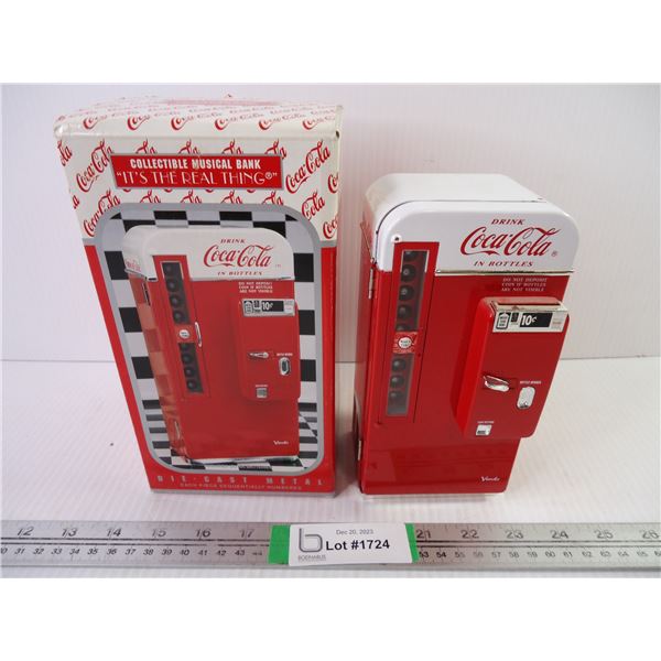 Coca Cola Die Cast Vending Machine Musical Bank