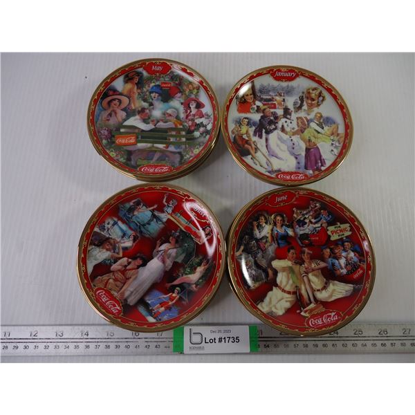 Set of (12) Coca Cola Calendar Plates