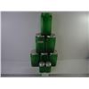 Image 1 : Vintage Forest Green Set of (6) Green Glass Canisters (1 lid missing) and Set of Salt/Pepper