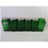 Image 2 : Vintage Forest Green Set of (6) Green Glass Canisters (1 lid missing) and Set of Salt/Pepper