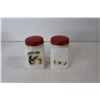 Image 2 : (5) Vintage Milk Glass Spice Containers