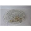 Image 5 : Fancy Pink Glass Bowl, Fancy White Glass Bowl & Matching Platter, Footed Glass Plate