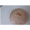 Image 4 : (2) Pink Depression Glass Bowls With Lids - One is Chipped - Cherry Blossom