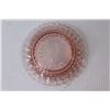Image 6 : Adam Pink Depression Glass Square Dinner Plate, Pink Glass Bowl