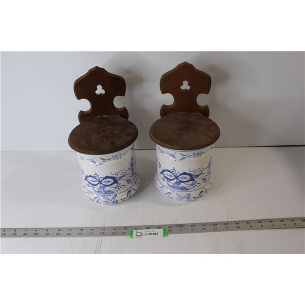 Wall Hanging Ceramic Canisters