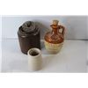 Image 2 : Medalta Shaving Bowl & Brush, Ceramic Containers, Ye Whisky of Ye Monks Scots Whisky Bottle, etc.