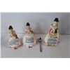 Image 2 : Woman Ceramic Figurine Set - Salt & Pepper, Vase, Instant Coffee Container, String Dispenser, etc.