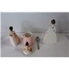 Image 3 : Woman Ceramic Figurine Set - Salt & Pepper, Vase, Instant Coffee Container, String Dispenser, etc.