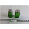 Image 1 : Pair of Green Salt and Pepper Shakers