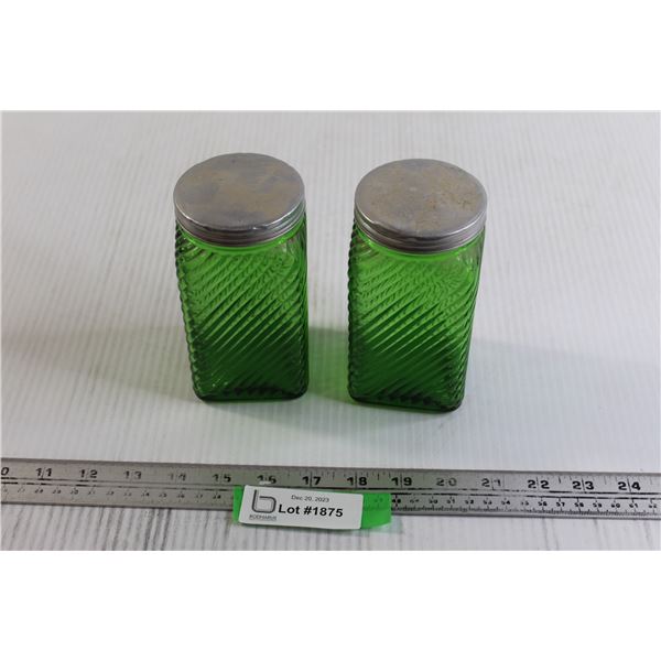 Pair of Green Jars