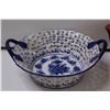 Image 2 : Blue Floral Display Bowl, Apple Teapot