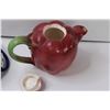 Image 5 : Blue Floral Display Bowl, Apple Teapot