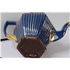 Image 6 : Kitten Dessert Tray, Blue & Gold Teapot (Chip in Lid)