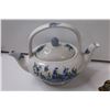 Image 4 : Dual Sectioned Teapot, Silver Sleeve Blue Glass Bowl, Dwarf Figurine
