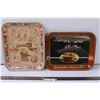Image 1 : (2) Coca Cola Tin Trays - Edmonton Olympic Flag, Brandon, MB Centennial - 13" x 10"