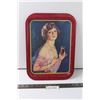 Image 1 : 1974 Coca Cola Tin Tray - 1927 Calendar Girl Picture (Rust Rings)
