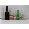Image 4 : (6) Clear Glass Pop Bottles, (1) Brown Glass Bottle