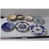 Image 1 : Lot of- (6) Blue & White Decorative Plates (Cracks, chips), (2) Extra Large Teacups