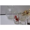 Image 2 : Lot of - (4) Wine Glasses, (2) Shot Glasses, Rose Bowl, (2) Angels, Whistle Mug, Misc.