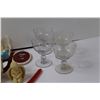 Image 4 : Lot of - (4) Wine Glasses, (2) Shot Glasses, Rose Bowl, (2) Angels, Whistle Mug, Misc.