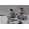 Image 2 : (10) Tea-size Decor Plates, Holland Windmill Soap Dish & Candleholder