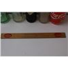 Image 6 : (5) Vintage Glass Pop Bottles, Wooden Coca Cola Ruler