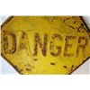 Image 3 : Vintage Embossed Danger Traffic Sign